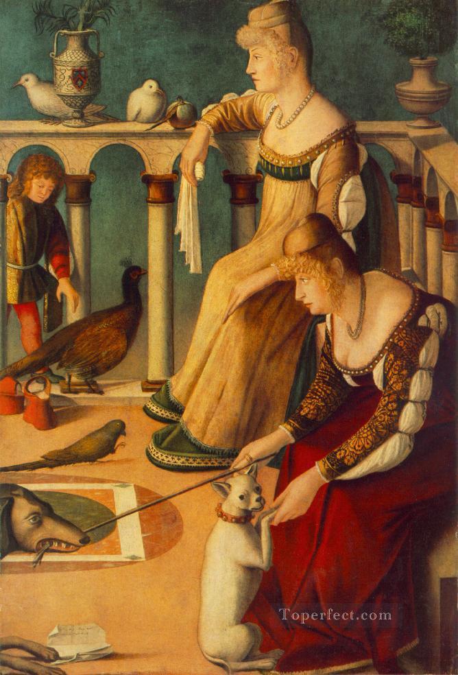 2人のベネチア女性 ヴィットーレ・カルパッチョ油絵